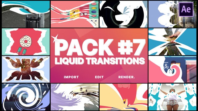 Liquid Transitions Pack 07: After Effects Templates