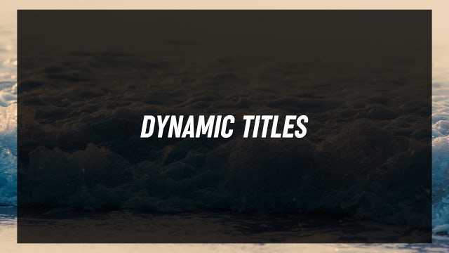 Dynamic Titles: After Effects Templates