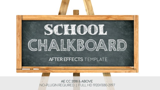 School Chalkboard: After Effects Templates