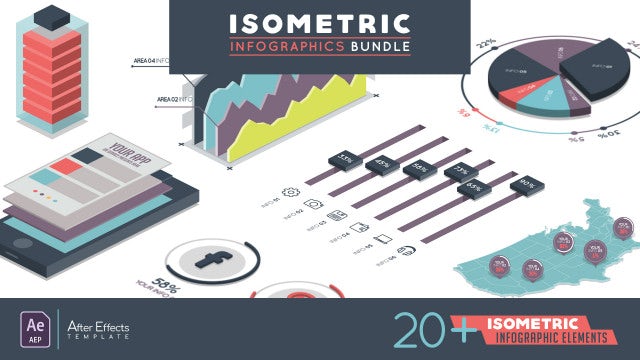 Isometric Infographic Bundle: After Effects Templates