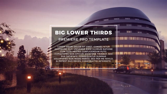 BIG Lower Thirds: Premiere Pro Templates