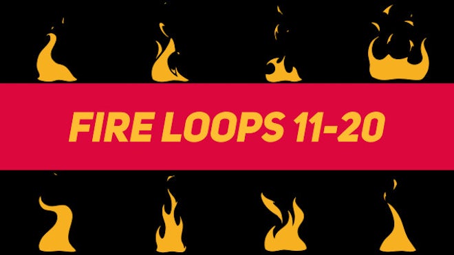 Liquid Elements Fire Loops 11-20 - Motion Graphics  