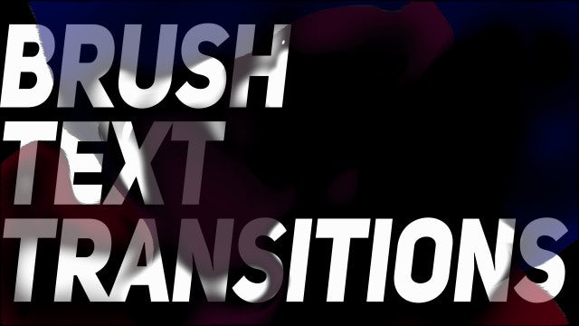 Brush Text Transitions: After Effects Presets