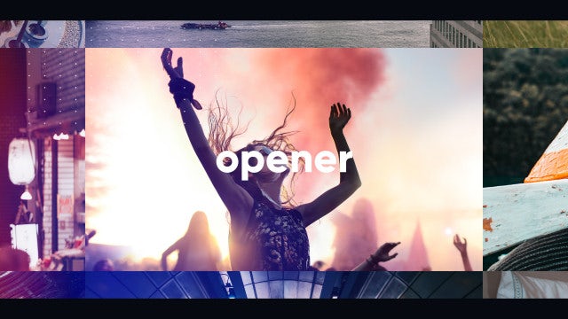 Multiframe Upbeat Opener Slideshow: Premiere Pro Templates