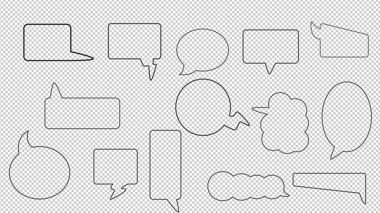 14 Dialogue Bubbles Motion Graphics Templates Motion Array