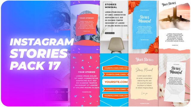 Instagram Stories Pack 17: Motion Graphics Templates
