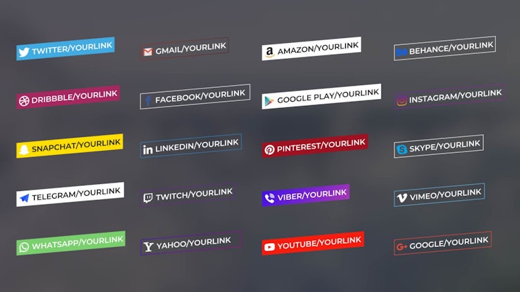 Social Lower Thirds: After Effects Templates