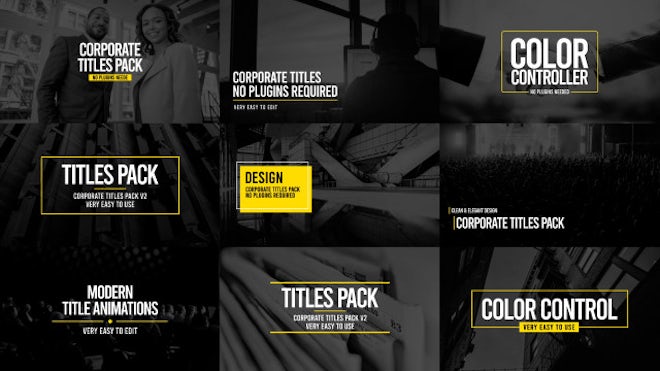 Corporate Titles Pack V2 Motion Graphics Templates