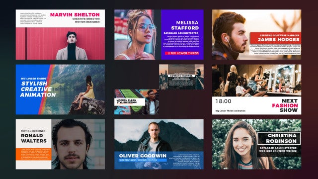 Big Lower Thirds (BIG Typography): Premiere Pro Templates