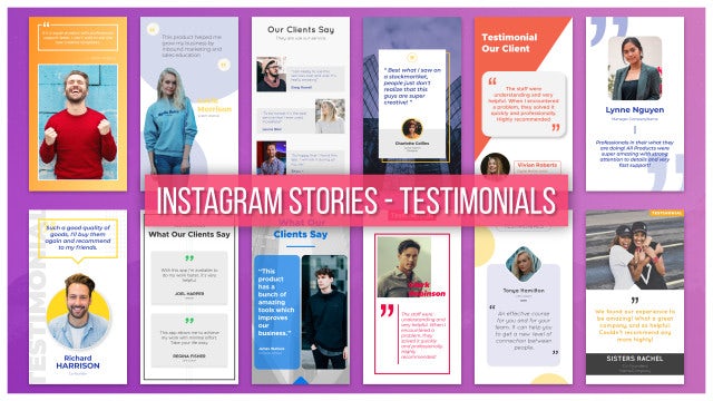 Instagram Stories - Testimonials: After Effects Templates