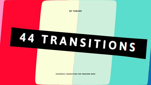 44 Line Transitions: Premiere Rush Templates