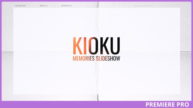 Kioku - Memories Slideshow: Premiere Pro Templates
