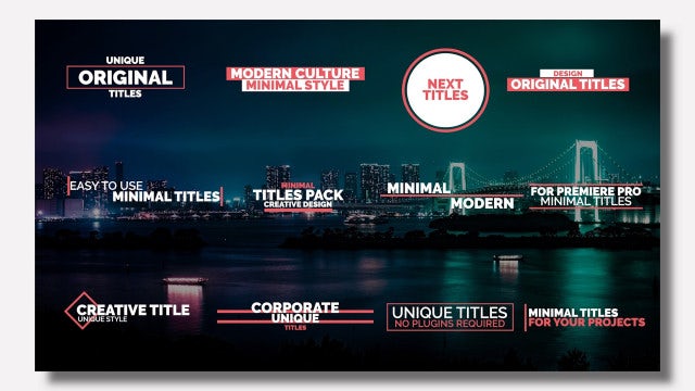 Titles: Premiere Pro Templates