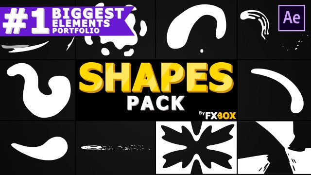 2D Cartoon Shapes: After Effects Templates