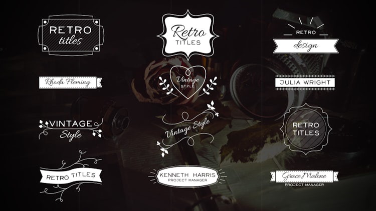Retro Titles And Lower Thirds: Motion Graphics Templates