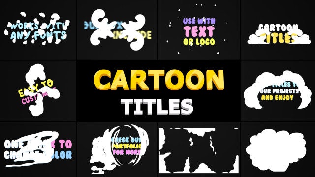 Cartoon Smoke Titles: Motion Graphics Templates