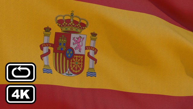 Spain Flag: Stock Motion Graphics