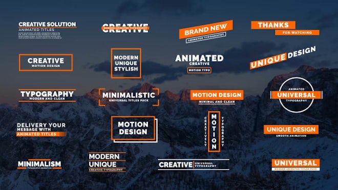 Creative Typo II - After Effects Templates | Motion Array