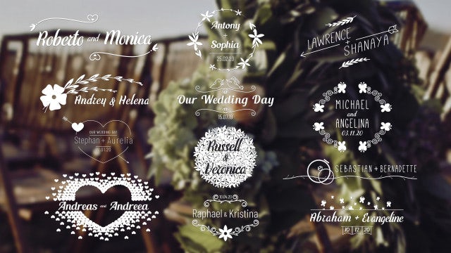 Wedding Titles Pack 4K: Premiere Pro Templates