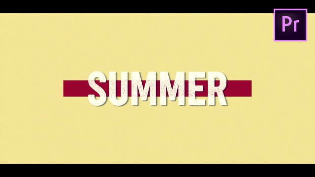 Summer Text Opener: Motion Graphics Templates