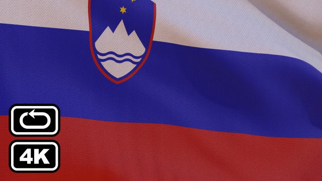 Slovenia Flag: Stock Motion Graphics