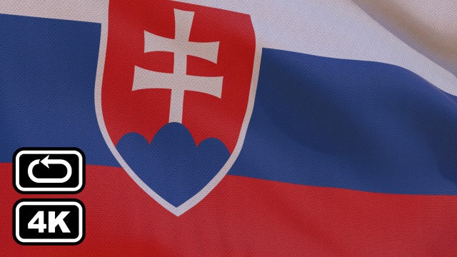 Slovakia Flag: Stock Motion Graphics