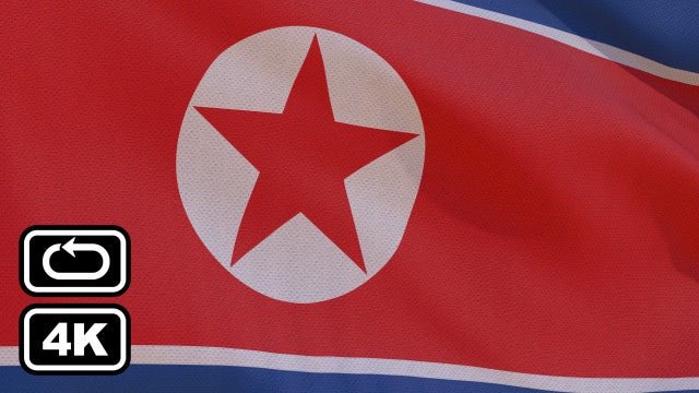 North Korea Flag: Stock Motion Graphics