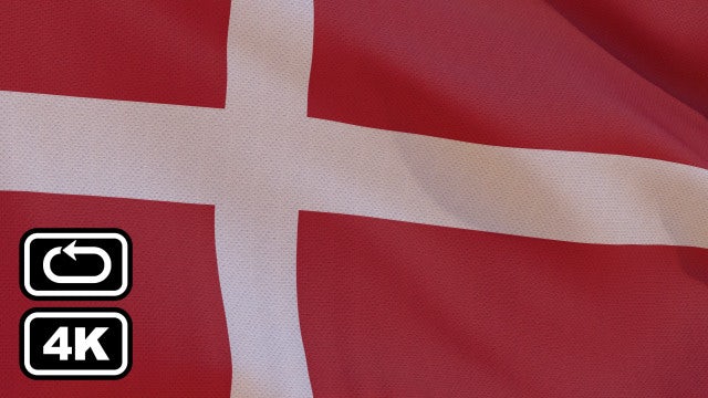 Denmark Flag: Stock Motion Graphics