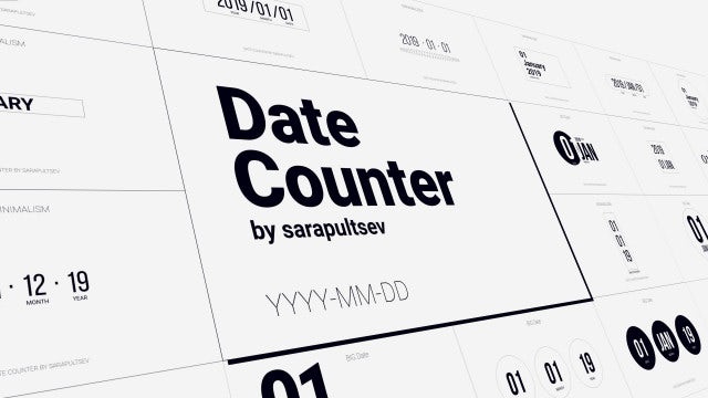Date Counter: After Effects Templates