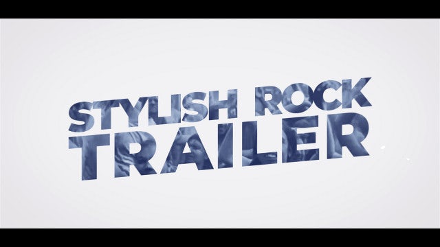 Stylish Rock Trailer: After Effects Templates