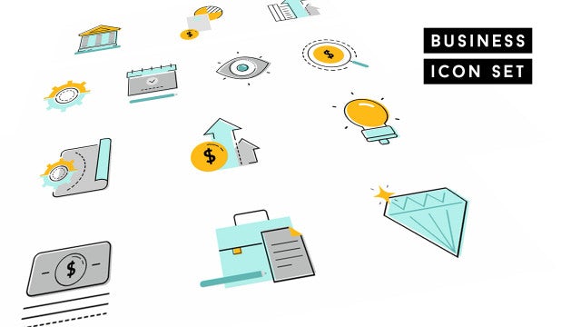 Business Icon Set: After Effects Templates