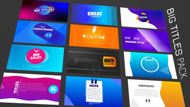 Big Titles Pack: After Effects Templates
