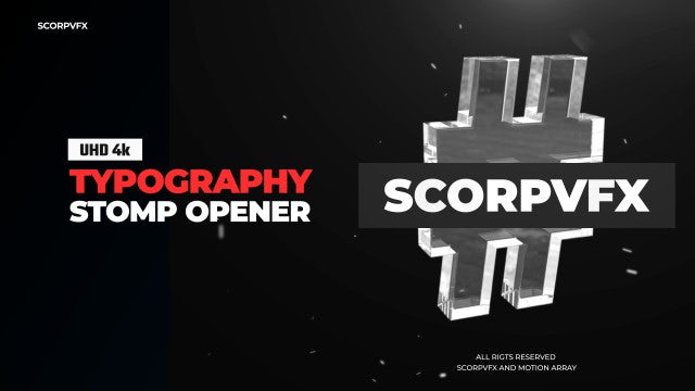 Typography Stomp Opener: After Effects Templates