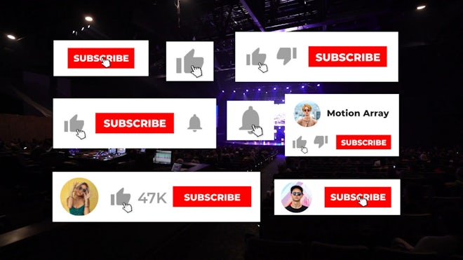 3 Hd Free Youtube Subscribe Notifications After Effects Templates Motion Array