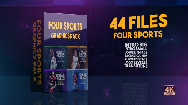 Four Sports Graphics Pack: After Effects Templates