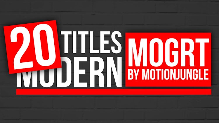 New Modern Titles - Motion Graphics Templates | Motion Array