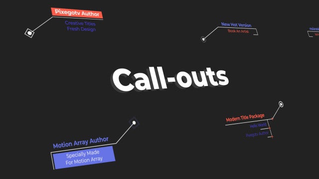 Call-outs: Premiere Pro Templates