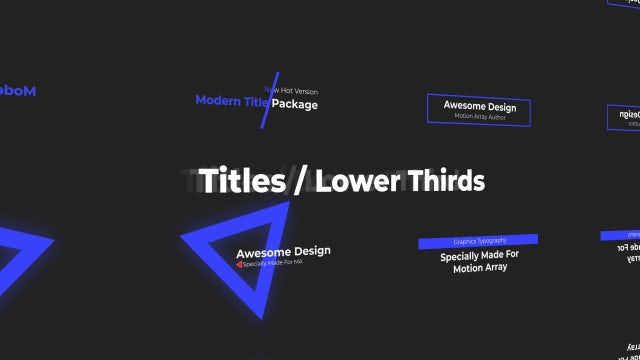 Mini Titles / Lower Thirds: Premiere Pro Templates