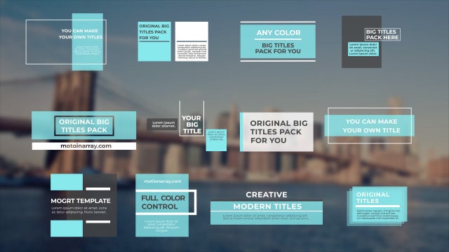Big Titles Pack: Motion Graphics Templates