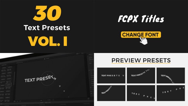Animated Text Presets Vol I: Final Cut Pro Templates