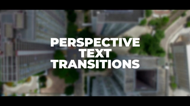 Perspective Text Transitions: Premiere Pro Presets