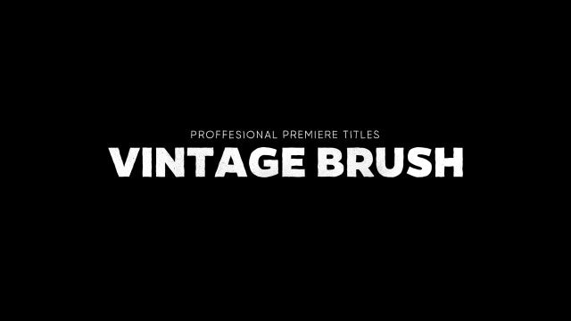 Titles Animator - Vintage Brush: Premiere Pro Templates