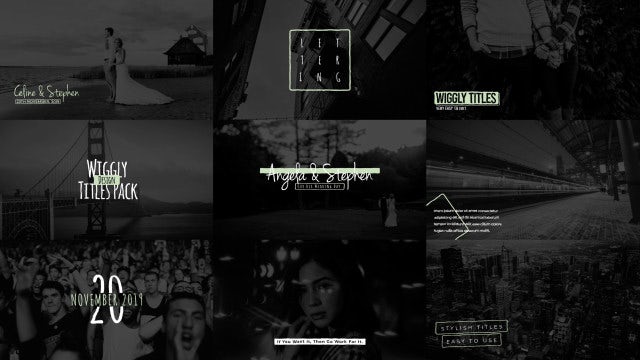 Wigglyl Titles Pack V10: Motion Graphics Templates