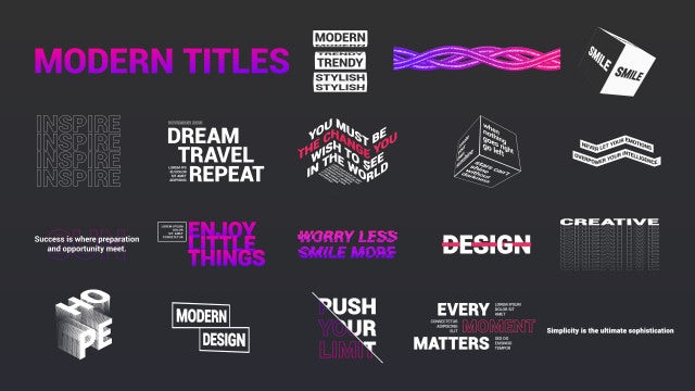 Modern Titles: After Effects Templates