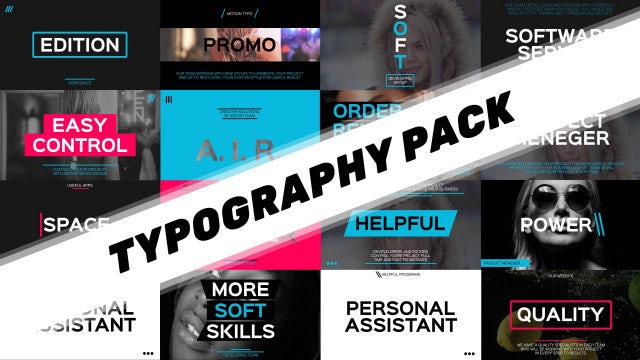 Typography Pack: Premiere Pro Templates