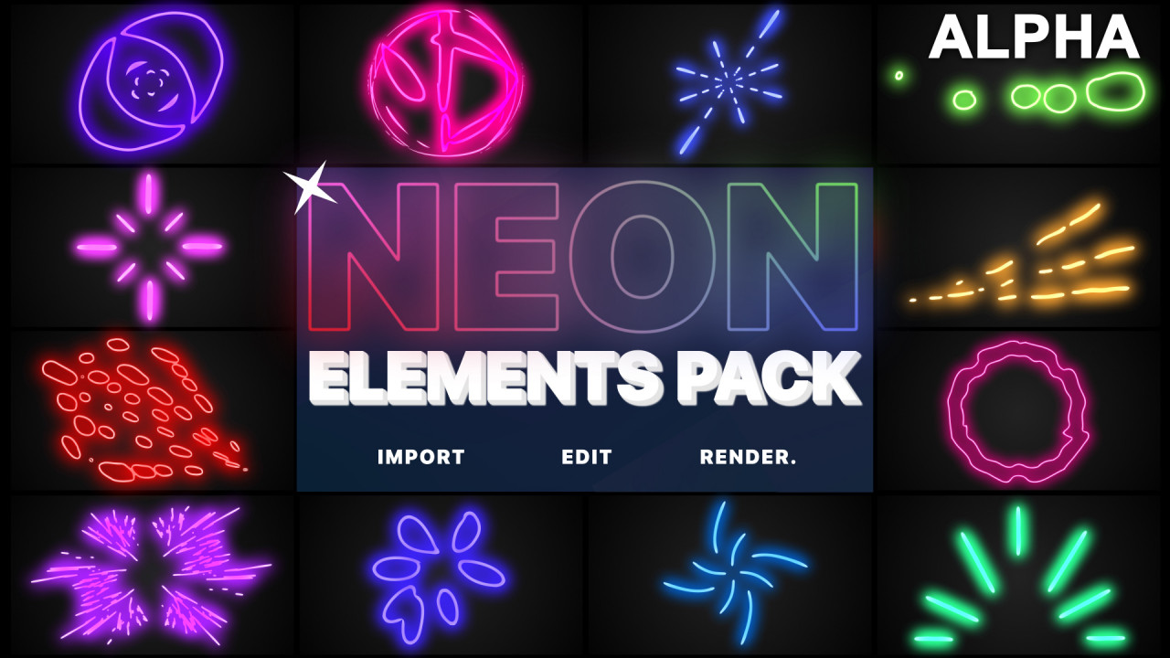 Neon Elements - Stock Motion Graphics | Motion Array