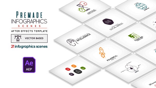 Premade Infographics Scenes: After Effects Templates