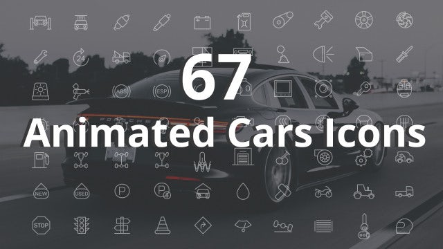 Animated Cars Icons Pack: After Effects Templates