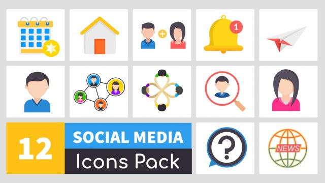 Social Media Icons Pack: Stock Motion Graphics