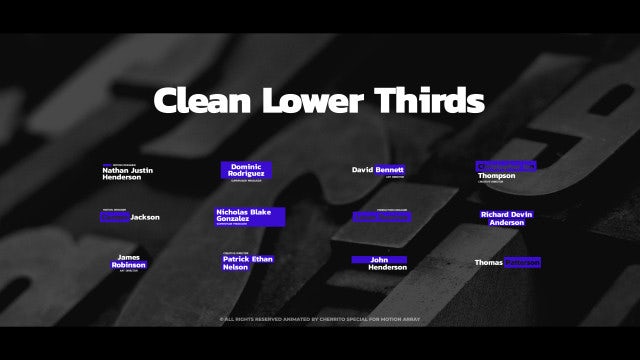 Clean Lower Thirds: After Effects Templates